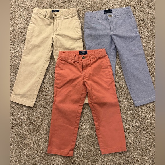 Ralph Lauren Kids Casual Pants - Tan, Blue, Orange - Picture 1 of 3